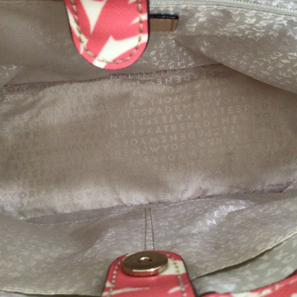 ♥️sold♥️RETIRED Kate Spade Grant Street Tropical Palm Juno Tote - Picture 5 of 11